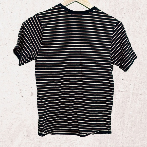 Wonder Nation Black and White Striped Short Sleeve Tee - Picture 2 of 3